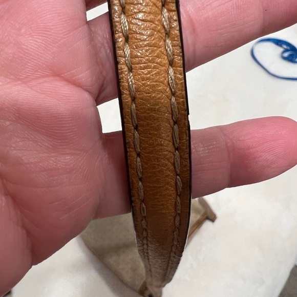 3/$25 Sale🎈Fossil Canvas & Leather trim Brown Crossbody Bag - Picture 2 of 8